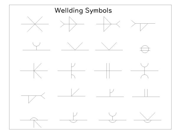 Free AutoCAD 2D Editable Drawings for Wellding Symbols