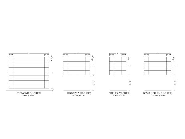 Free AutoCAD 2D Editable Drawings for Windows Grill Design - 010