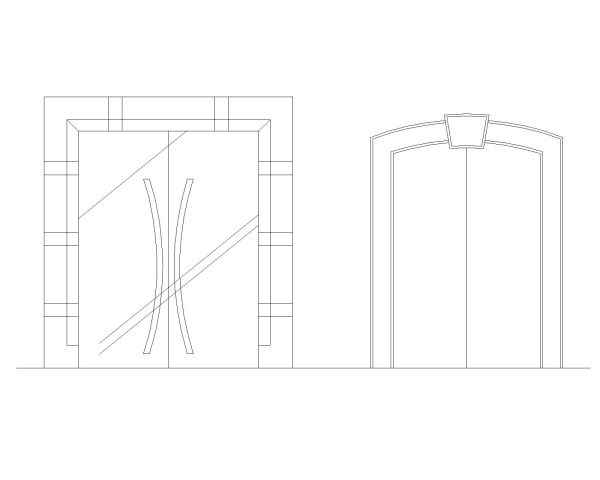 Free AutoCAD 2D Drawing for Wooden Door with Glass Deatiled Dwgs (5)