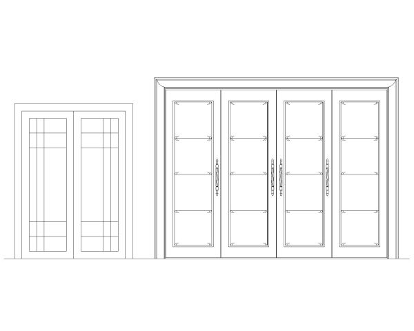 Free AutoCAD 2D Editable Drawings for Wooden Doors with details - 21