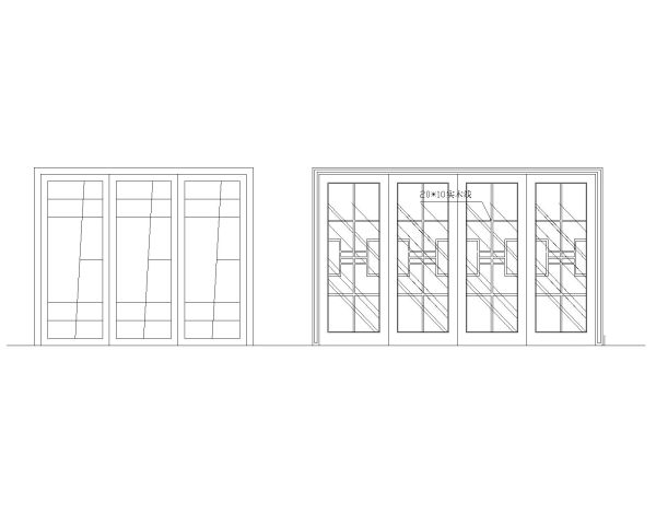 Free AutoCAD 2D Editable Drawings for Wooden Doors with details - 6