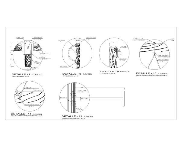 Free AutoCAD 2D Editable Drawings of Wooden Riders Playground Typical Details_ 4