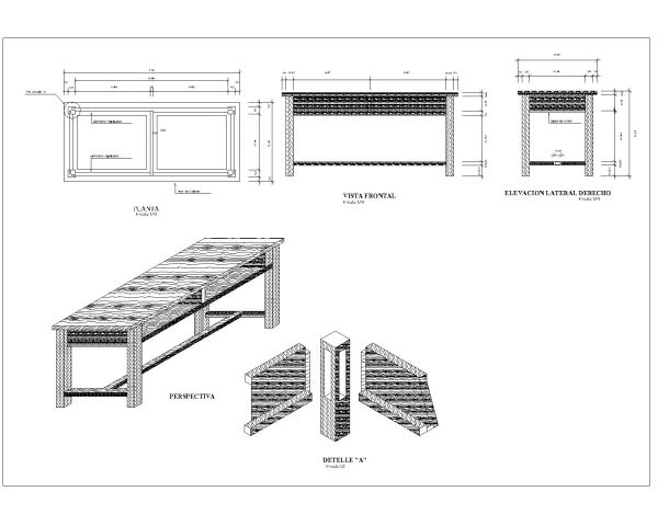 Free AutoCAD 2D Editable Drawings for Wooden Furniture for Schools- 1