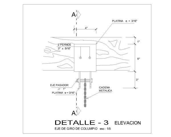 Free AutoCAD 2D Editable Drawings of Wooden Playing Equipment for Parks & Garden Area Elevation_ 3