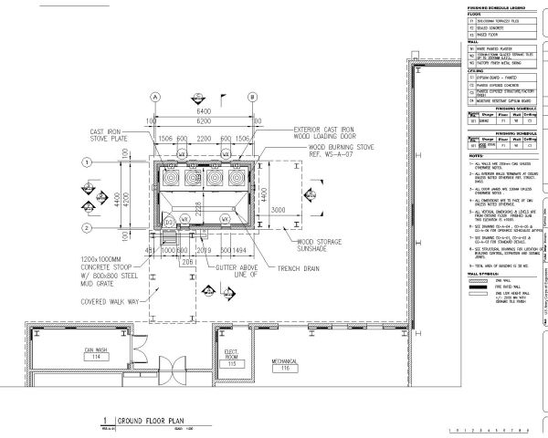 Free AutoCAD Drawing of Wooden Stove Room (1)-LAYOUT1
