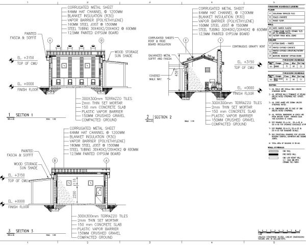 Free AutoCAD Drawing of Wooden Stove Room - Details