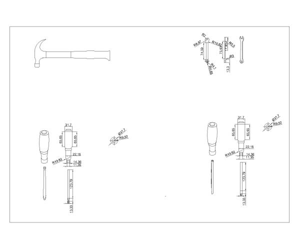 Free AutoCAD 2D Editable Drawing of Work-Tools-for-the-House_01