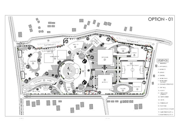 Zoning & Distribution Site Plan option - 1 CAD Block Free DWG Download