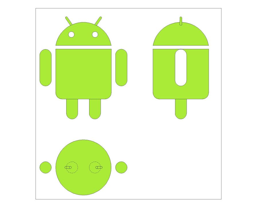 Free AutoCAD drawings for Android Logos in AutoCAD_2 | Thousands of ...