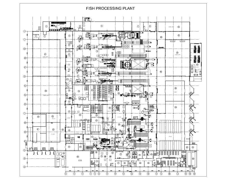 Free AutoCAD 2D Editable Drawings for Guice Production Factory Layout ...