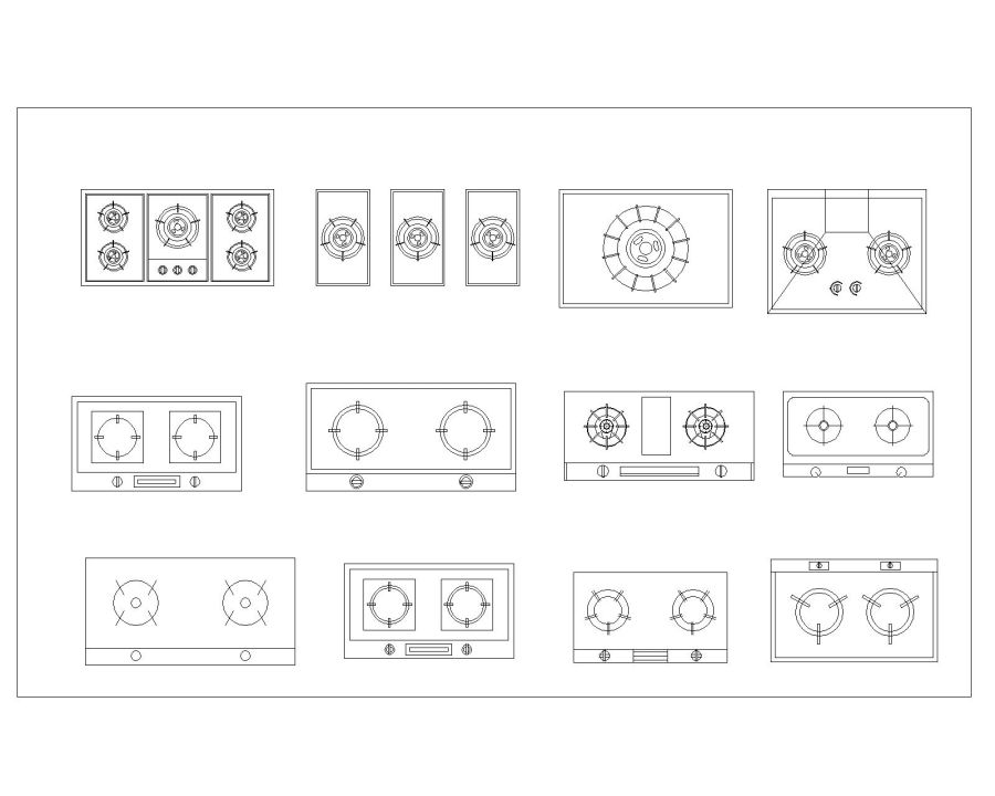 Free AutoCAD 2D Editable Drawings for Kitchen Equipments for Cooking_ 5 ...