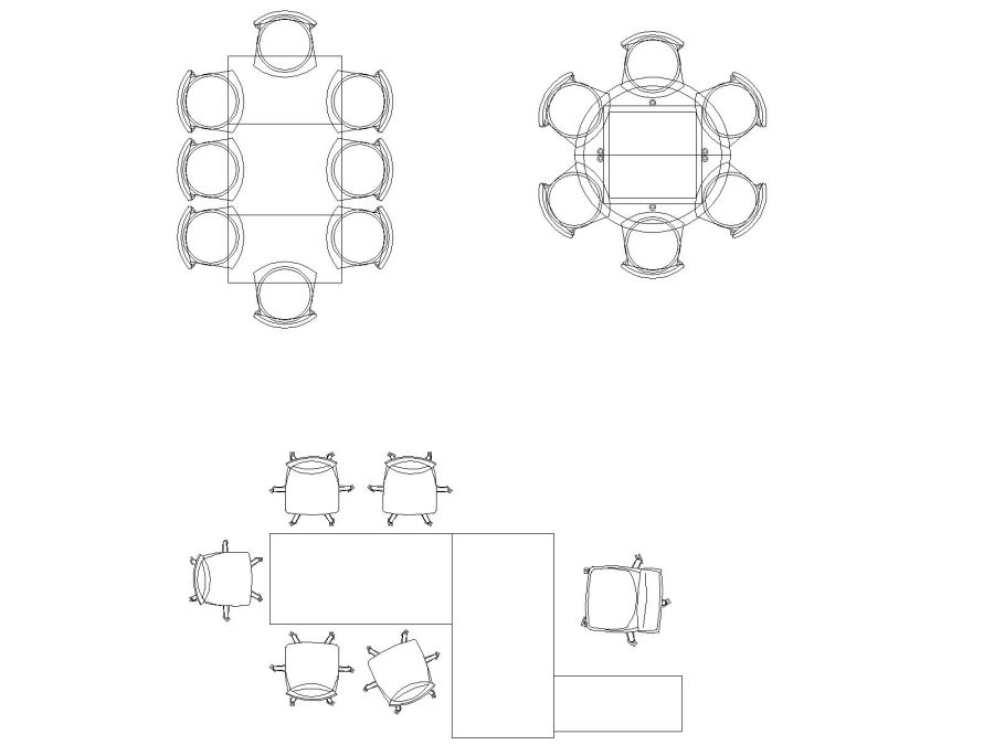 Meeting Room Furniture for Office-6 CAD Block DWG AutoCAD Editable ...