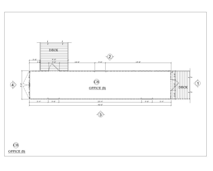Shipping Container 40' Office Building-B Floor Plan | Thousands of free ...