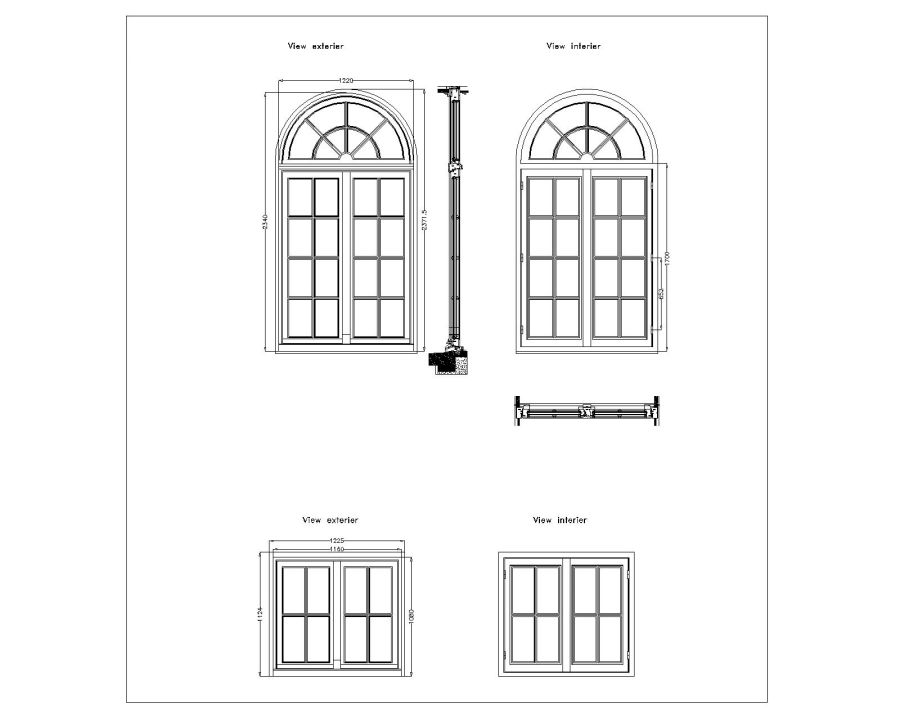 Window Drawing In Autocad Free AutoCAD 2D Editable Drawings for Windows Details with Plan ...