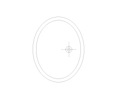 Undermount Oval Bathroom Sink CAD Block. Free DWG AutoCAD Imperial drawing available to download