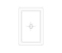 Undermount Rectangular Bathroom Sink CAD Block. Free DWG AutoCAD Imperial drawing available to download