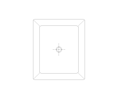 Semi-Recessed Bathroom Sink CAD Block. Free DWG AutoCAD Imperial drawing available to download