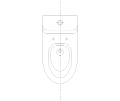 Standard Elongated Toilet CAD Block. Free DWG AutoCAD Imperial drawing available to download