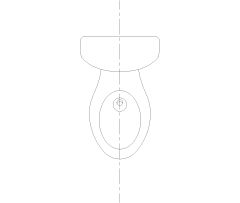 Round Toilet CAD Block. Free DWG AutoCAD Imperial drawing available to download