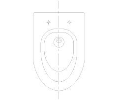 Wall Hung Toilet CAD Block. Free DWG AutoCAD Imperial drawing available to download
