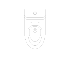 ADA Comfort Height Toilet CAD Block. Free DWG AutoCAD Imperial drawing available to download