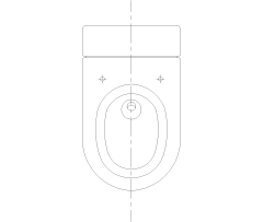 Bidet Combo Toilet CAD Block. Free DWG AutoCAD Imperial drawing available to download