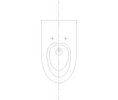 Tankless Toilet CAD Block. Free DWG AutoCAD Imperial drawing available to download