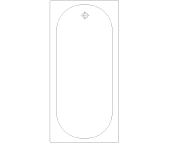 Soaking Bathtub CAD Block. Free DWG AutoCAD Imperial drawing available to download