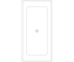 Freestanding Rectangular Bathtub CAD Block. Free DWG AutoCAD Imperial drawing available to download