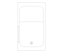 Walk-In Bathtub CAD Block. Free DWG AutoCAD Imperial drawing available to download