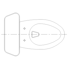 Toilet Standard CAD Block. Free DWG AutoCAD Imperial drawing available to download