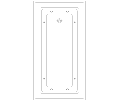Jetted Bathtub CAD Block. Free DWG AutoCAD Imperial drawing available to download