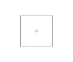 Standard Shower Stall 36x36 CAD Block. Free DWG AutoCAD Imperial drawing available to download