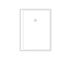 Standard Shower Stall 36x48 CAD Block. Free DWG AutoCAD Imperial drawing available to download