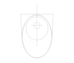 Waterless Urinal CAD Block. Free DWG AutoCAD Imperial drawing available to download
