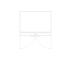 Counter Depth Refrigerator CAD Block. Free DWG AutoCAD Imperial drawing available to download