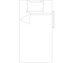 Bunk Bed CAD Block. Free DWG AutoCAD Imperial drawing available to download