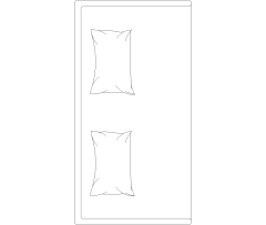 Day Bed CAD Block. Free DWG AutoCAD Imperial drawing available to download
