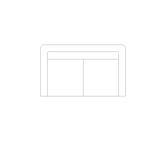 2 Seat Sofa CAD Block. Free DWG AutoCAD Imperial drawing available to download