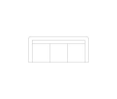 3 Seat Sofa CAD Block. Free DWG AutoCAD Imperial drawing available to download