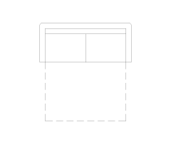 Sleeper Sofa CAD Block. Free DWG AutoCAD Imperial drawing available to download
