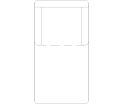 Futon Sofa CAD Block. Free DWG AutoCAD Imperial drawing available to download