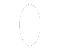 Oval Dining Table CAD Block. Free DWG AutoCAD Imperial drawing available to download