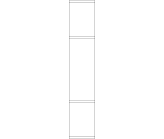 Double Bookcase CAD Block. Free DWG AutoCAD Imperial drawing available to download