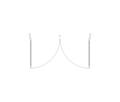  French Double Door 5ft CAD Block. Free DWG AutoCAD Imperial drawing available to download