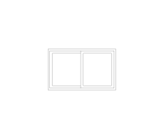 Double Hung Window Elevation View CAD Block. Free DWG AutoCAD Imperial drawing available to download