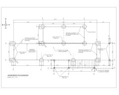 2-Story Apartment Containerized Building - Foundation Plan