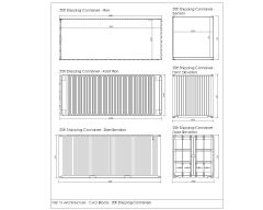 20' Container Drawings for Architectural Used