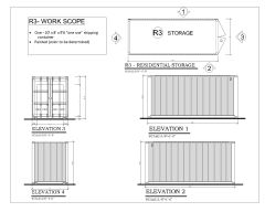20' Shipping Container Residence Building Drawings