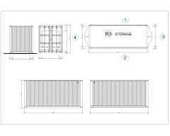 “20' Shipping Container Storage Building Drawings